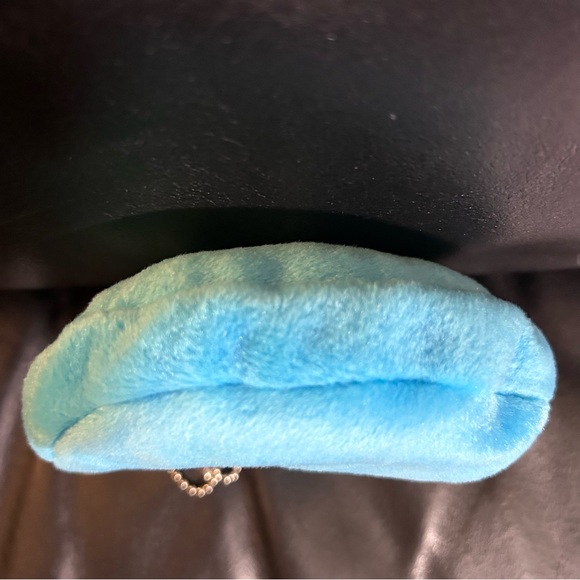 Blue padded EMOJI zipped pouch 4-1/2” x 4” - Picture 2 of 4